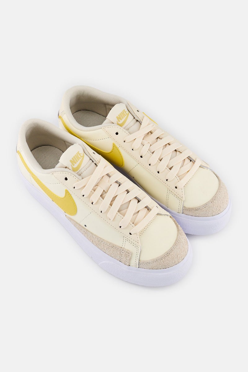 Nike Women Blazer Low Platform Lace Up Outdoor Shoes, Ivory - Image 4